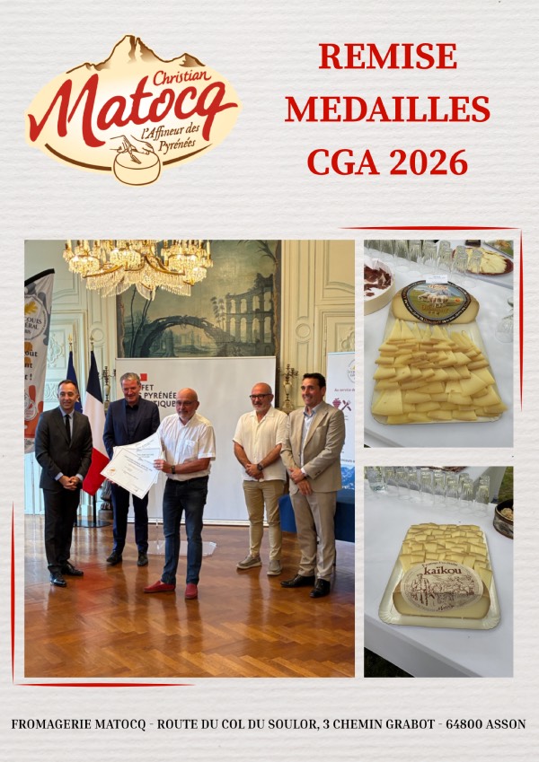 Remise médailles CGA 2026 Matocq
